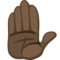 Raised Hand - Black emoji on Facebook